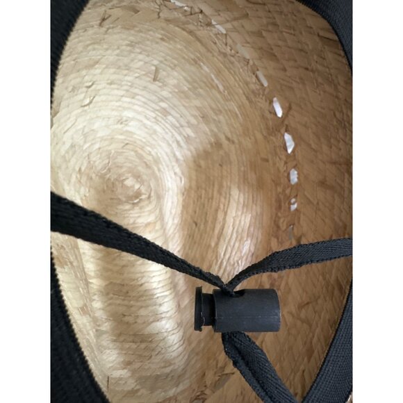 Wide Brim Straw Cowboy Hat Adjustable Chin Strap Western Lightweight Unisex - Picture 6 of 6